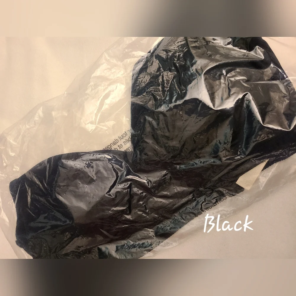 New Butterknit Wrap black Bra with Removable Pads Rhonda sheer Size M